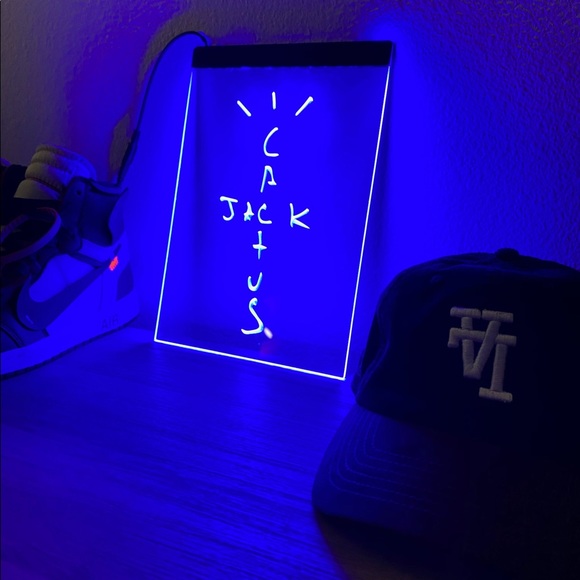 CACTUS JACK LED NEON BLUE LIGHT SIGN 8x12 - Picture 4 of 4